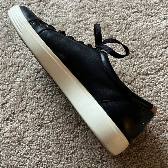 ECCO Soft 7 Women’s Black Leather Lace Up Sneakers Size 8 - Picture 13 of 16